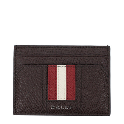 Porte-cartes Bally en cuir marron
