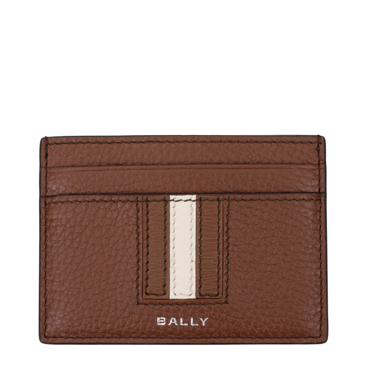 Porte-cartes en cuir marron Bally