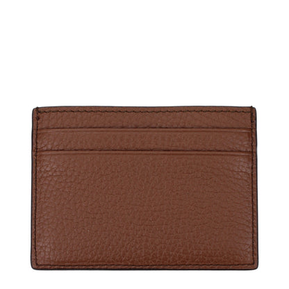 Porte-cartes en cuir marron Bally