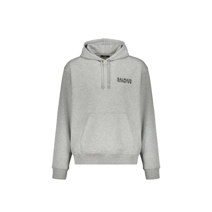 Sweat à capuche Balmain en coton gris