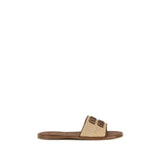 Miu Miu Beige Nylon Slippers for Women