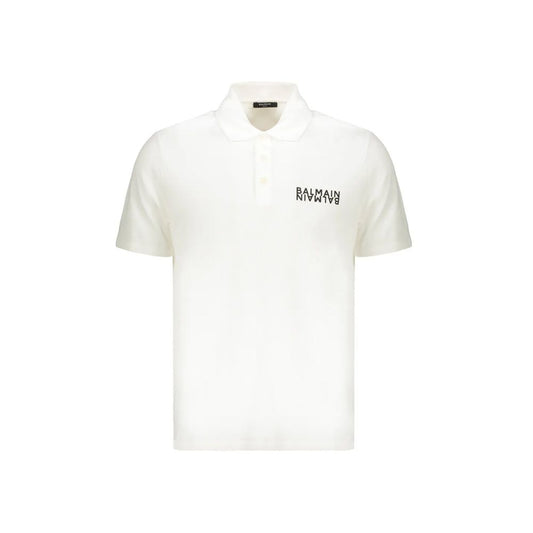 Balmain Witte Katoenen Poloshirt
