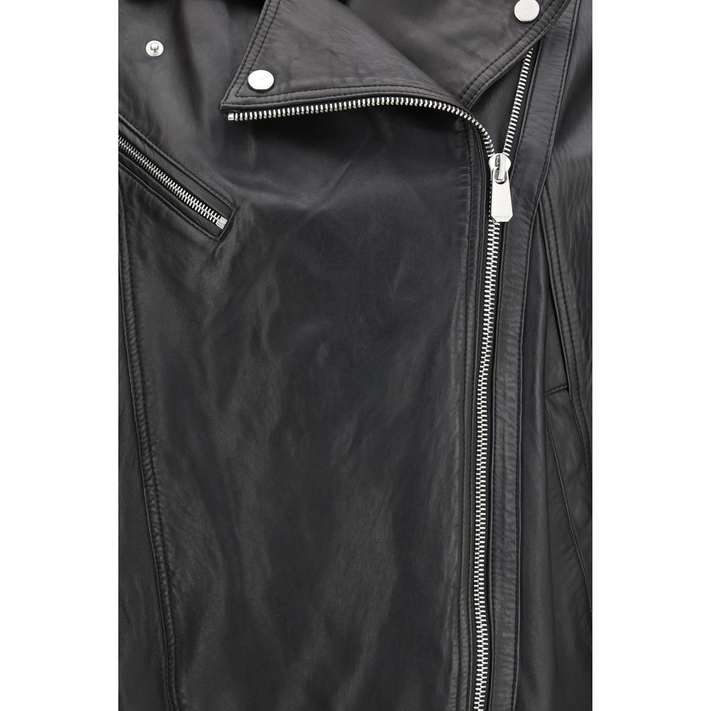 Veste en cuir noir PINKO