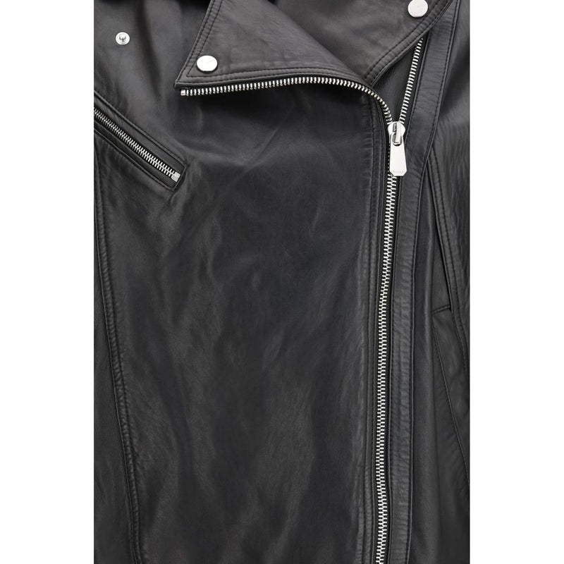 Veste en cuir noir PINKO