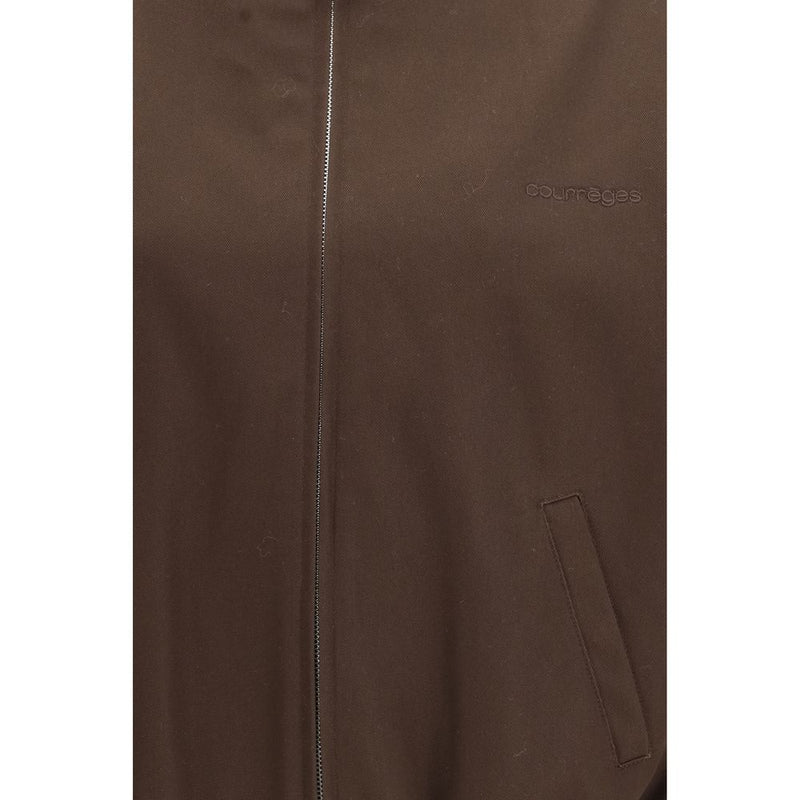 Courrèges Brown Polyester Bomber Jacket for Women