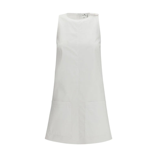 Courrèges White Cotton Casual Dress - Modern Sleeveless Design