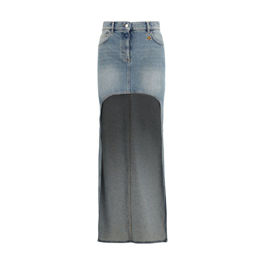 Courrèges Blue Denim Skirt - Unique Asymmetrical Design