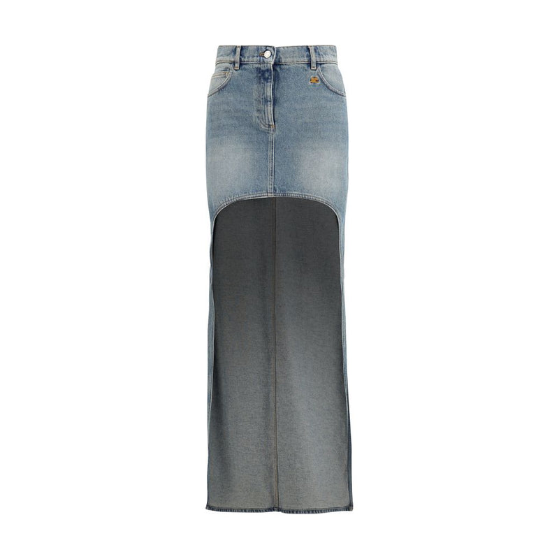 Courrèges Blue Denim Circle Skirt - Unique Vintage Style