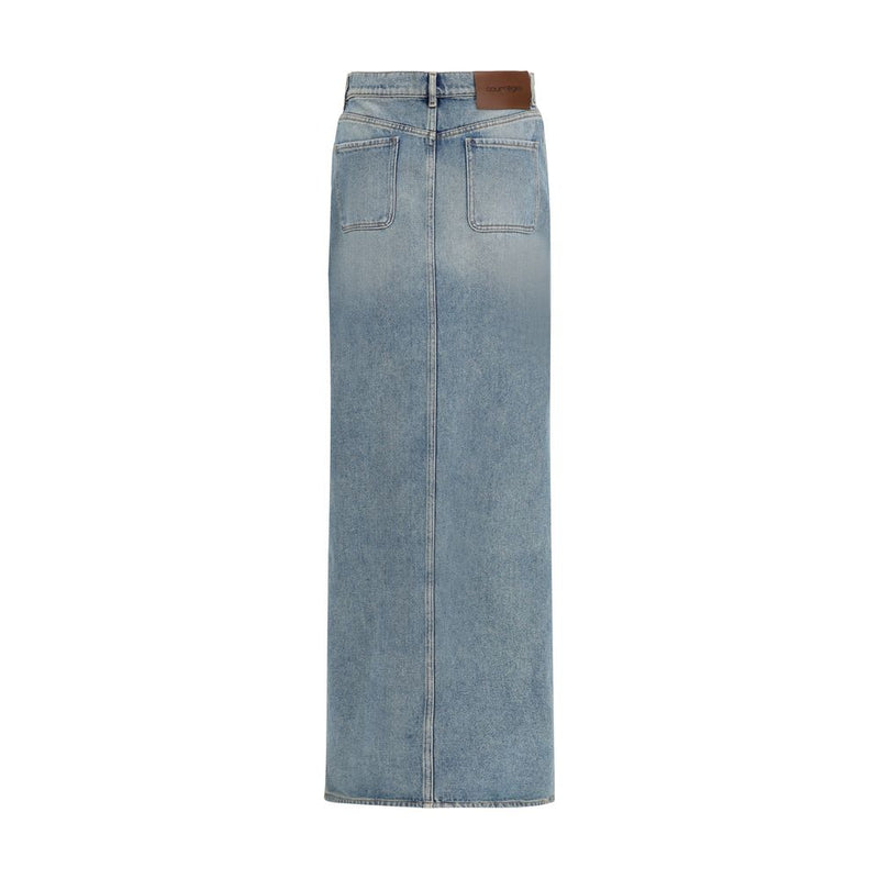 Courrèges Blue Denim Circle Skirt - Unique Vintage Style