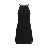 Courrèges Black Viscose Logo Mini Dress