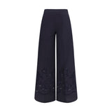 Pantalon décontracté en coton bleu Forte_Forte