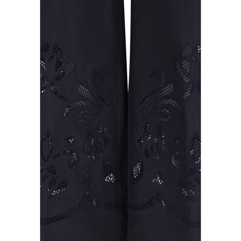 Pantalon décontracté en coton bleu Forte_Forte