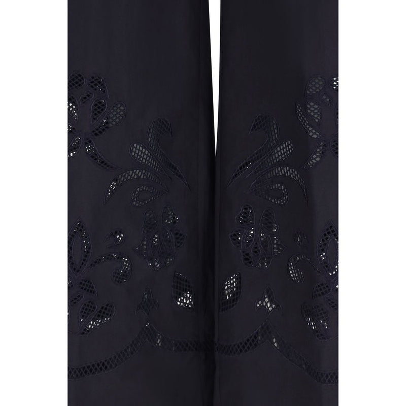 Forte_Forte Blue Cotton Casual Pants