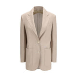 Max Mara Beige Fleece Wool Blazer for Women