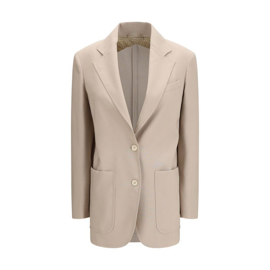 Max Mara Beige Fleece Wool Blazer for Women