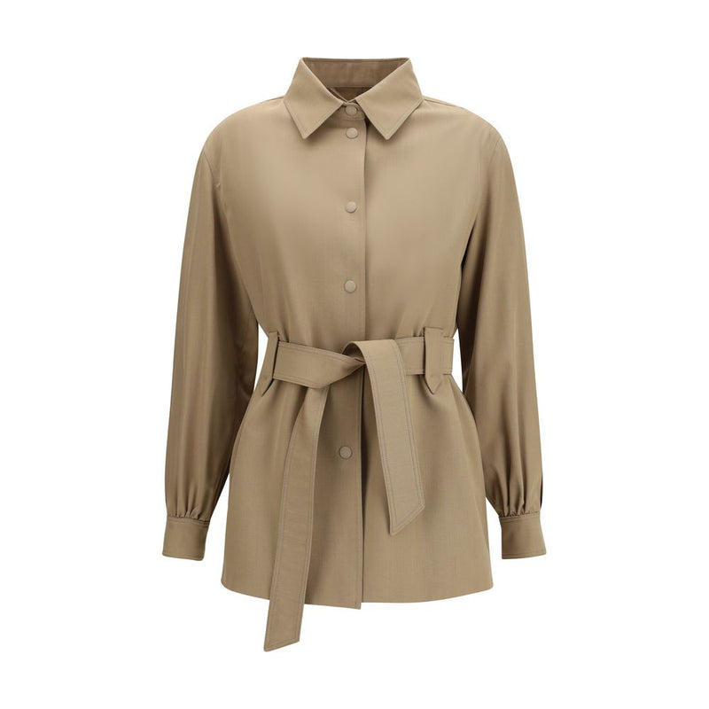 Max Mara Brown Fleece Wool Coat - Elegant and Versatile