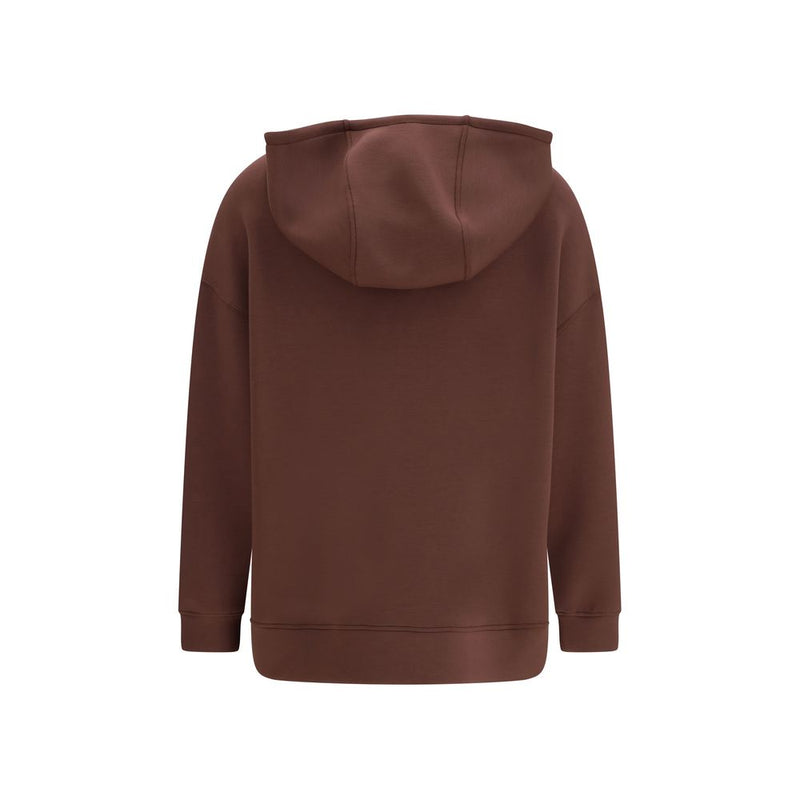 Max Mara Brown Modal Sweatshirt - Radura Hooded Style