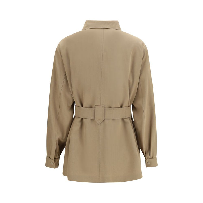 Max Mara Brown Fleece Wool Coat - Elegant and Versatile