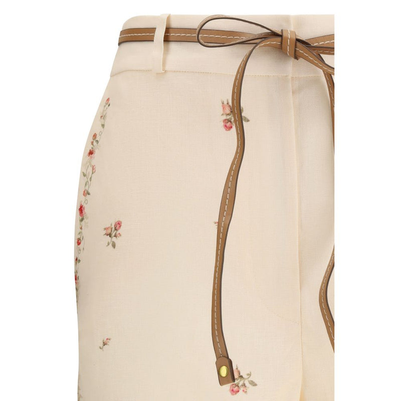 Zimmermann Patience Beige Cotton Flared Pants