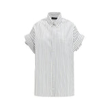 Balenciaga White Cotton Shortsleeve Shirt - Elegant & Modern Design