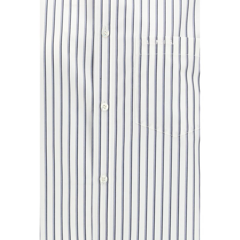 Balenciaga White Cotton Shortsleeve Shirt - Elegant & Modern Design