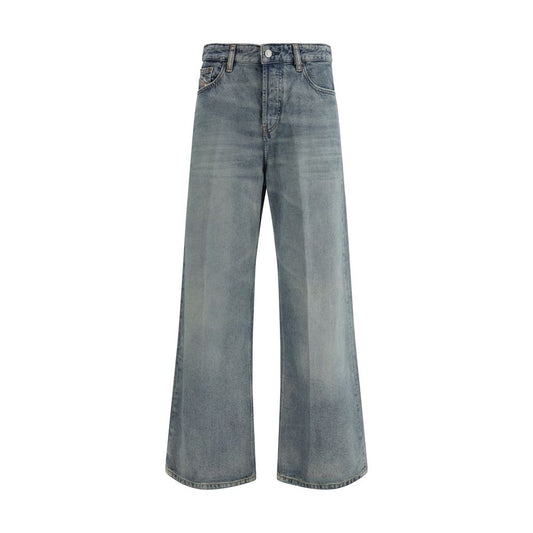 Diesel D-Sire Blue Cotton Relaxed Fit Jeans for Women