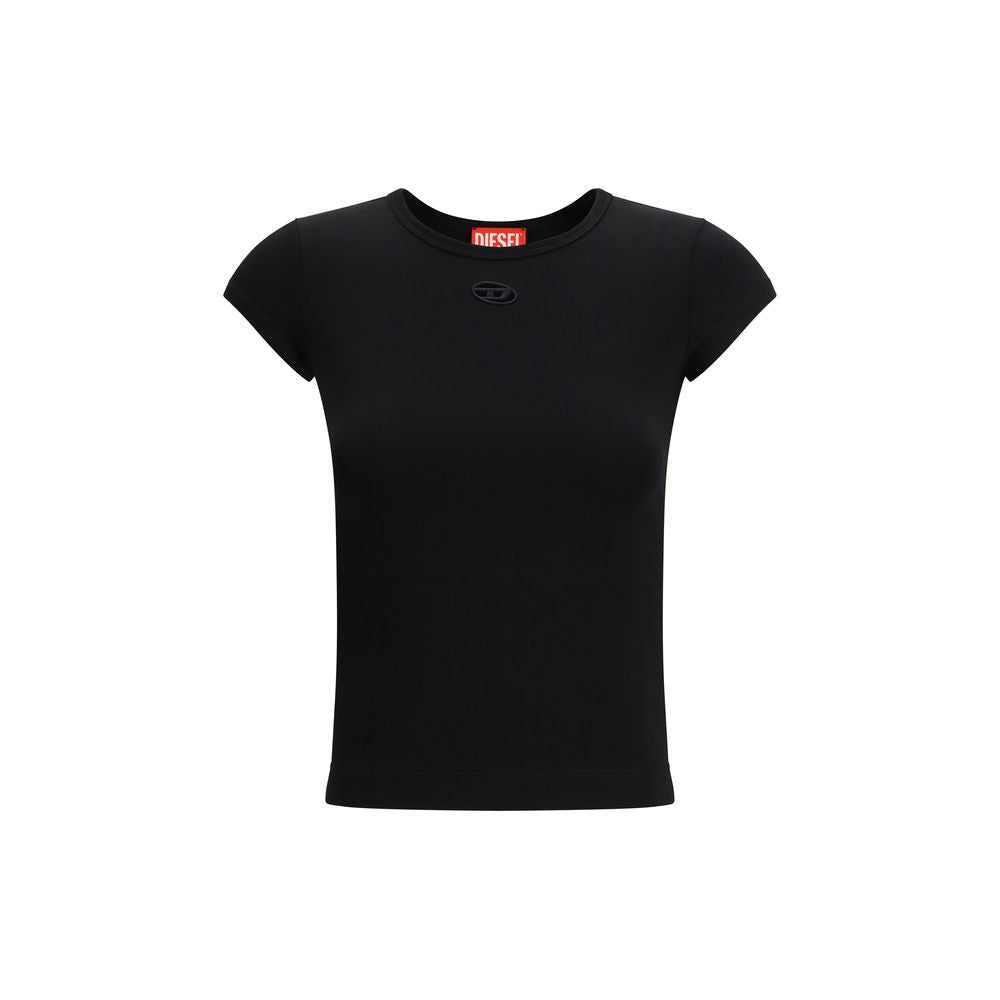 Diesel T-Angie-Od Black Cotton Sportswear T-Shirt for Women