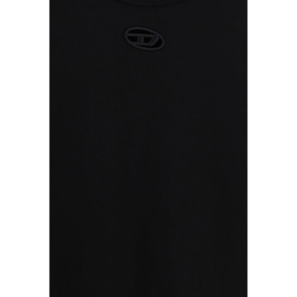 Diesel T-Angie-Od Black Cotton Sportswear T-Shirt for Women