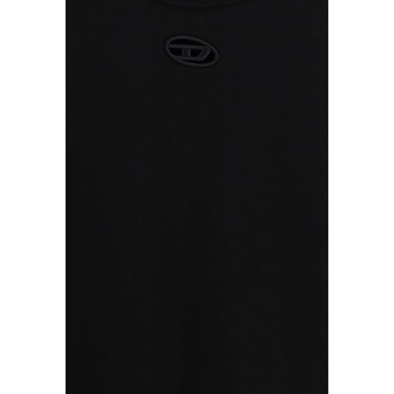 Diesel T-Angie-Od Black Cotton Sportswear T-Shirt for Women