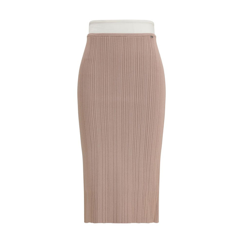 Diesel M-Zinia Multicolor Viscose Midi Skirt