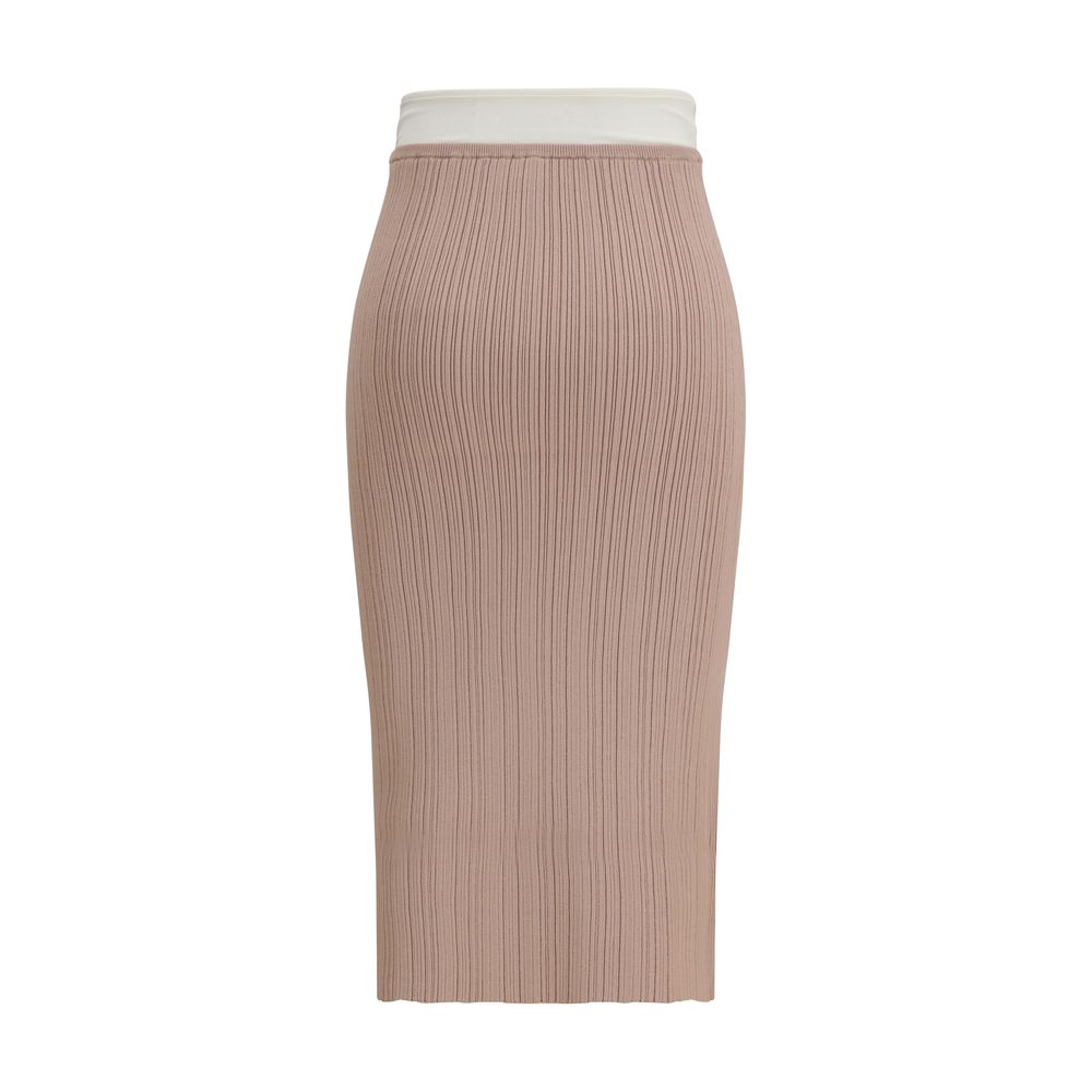 Diesel M-Zinia Multicolor Viscose Midi Skirt