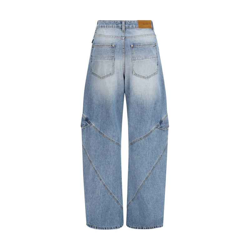 Amiri Blue Cotton Barrel Jeans for Women