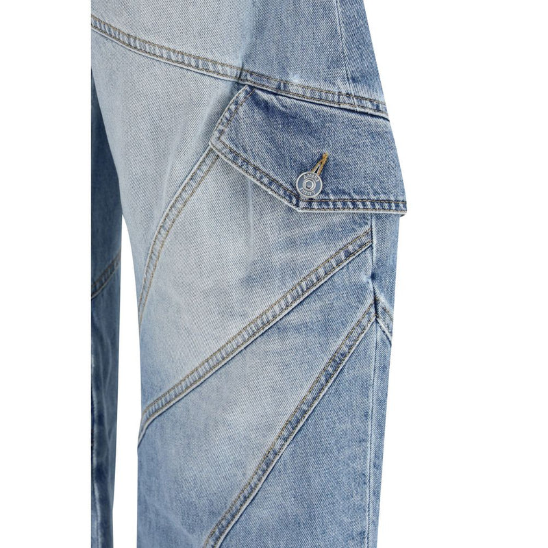 Amiri Blue Cotton Barrel Jeans for Women