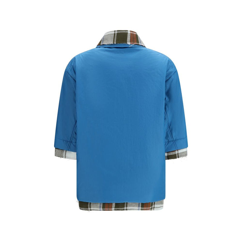 MARBELL Peggy Bowling Shirt - Blue Polyamide Dress Shirt