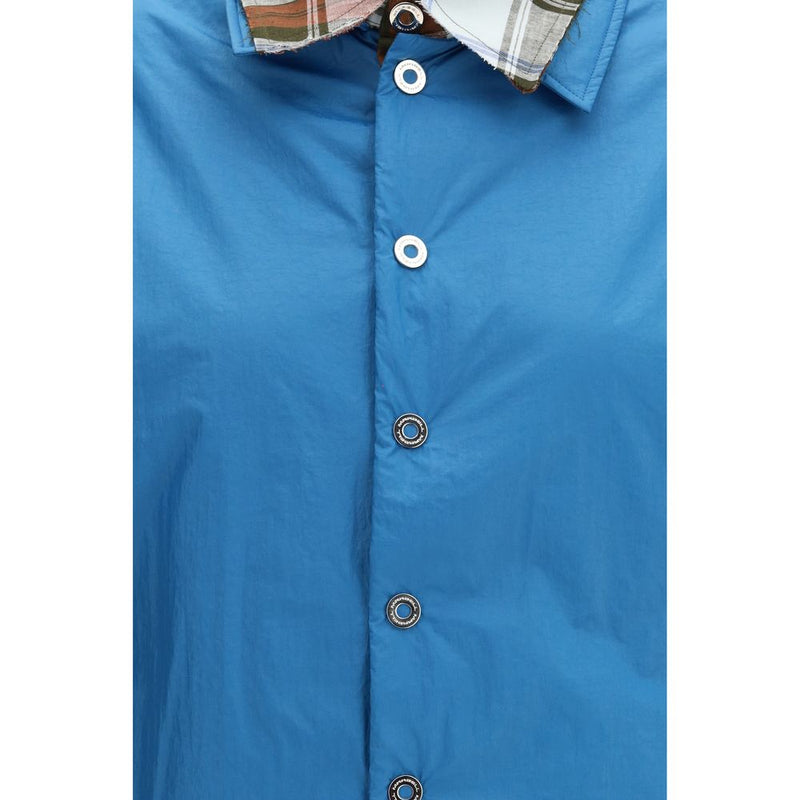 MARBELL Peggy Bowling Shirt - Blue Polyamide Dress Shirt