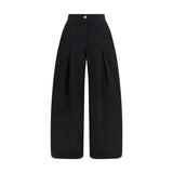 Dolce & Gabbana Black Cotton Wide-Leg Jeans for Women