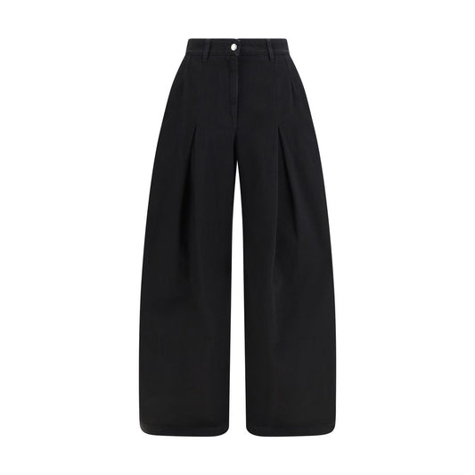 Dolce & Gabbana Black Wide-Leg Cotton Jeans for Women