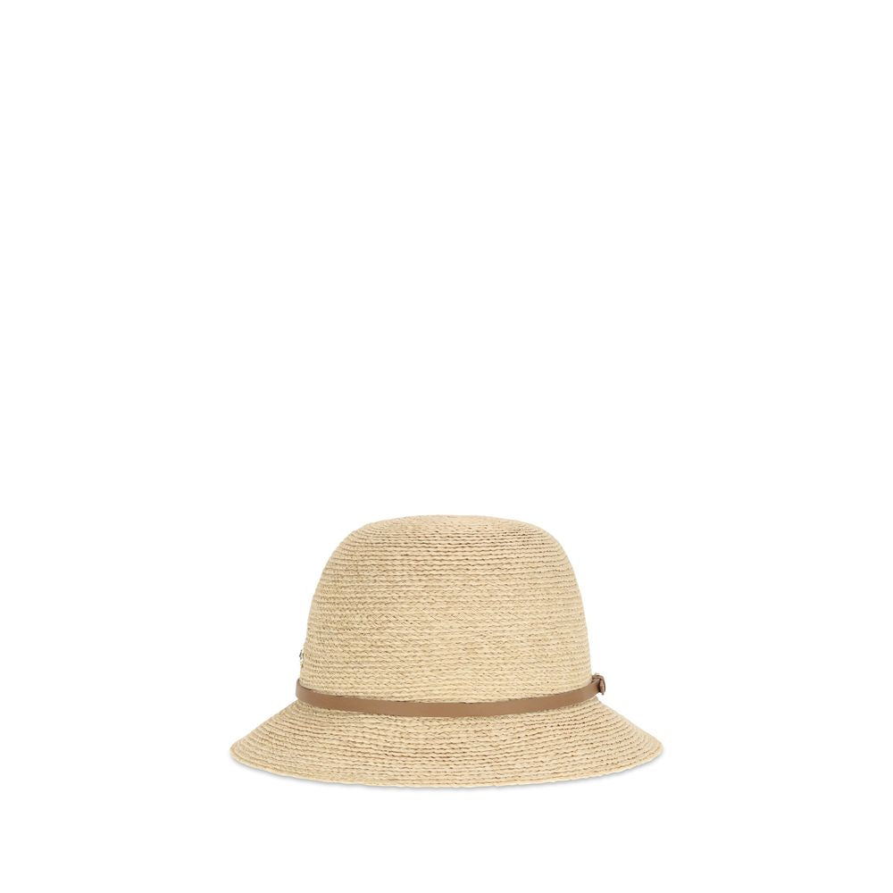 Helen Kaminski Beige Raffia Cloche Hat