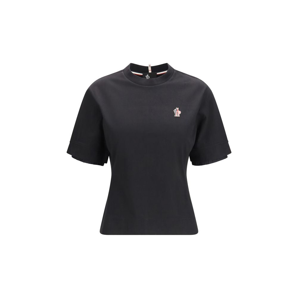 Moncler Grenoble Black Cotton T-Shirt for Women