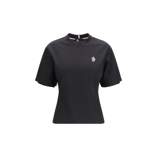 Moncler Grenoble Black Cotton T-Shirt for Women