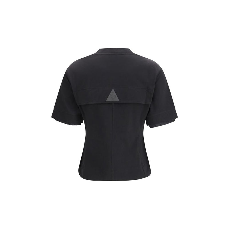 Moncler Grenoble Black Cotton T-Shirt for Women