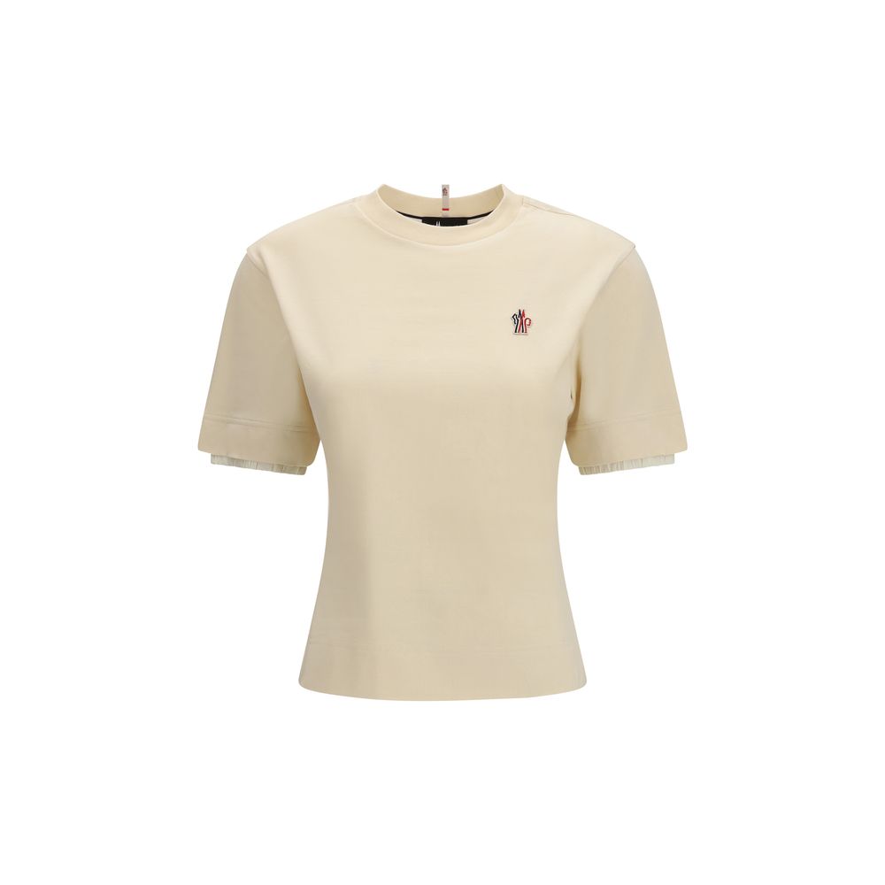 Moncler Grenoble Beige Cotton T-Shirt for Women