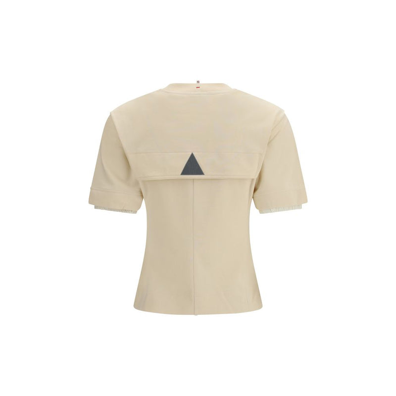 Moncler Grenoble Beige Cotton T-Shirt for Women