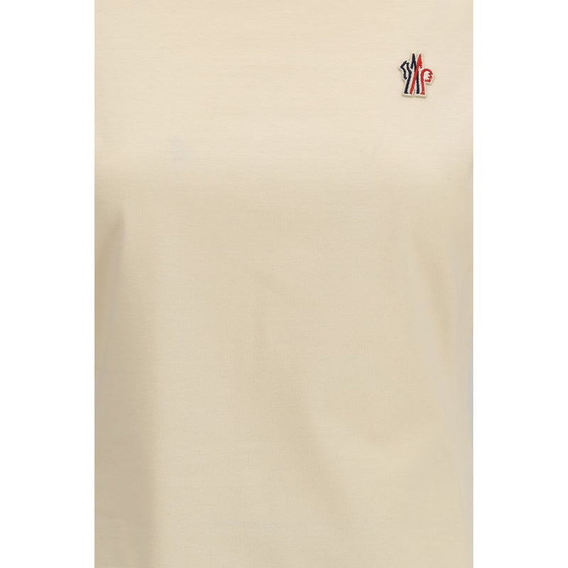 Moncler Grenoble Beige Cotton T-Shirt for Women