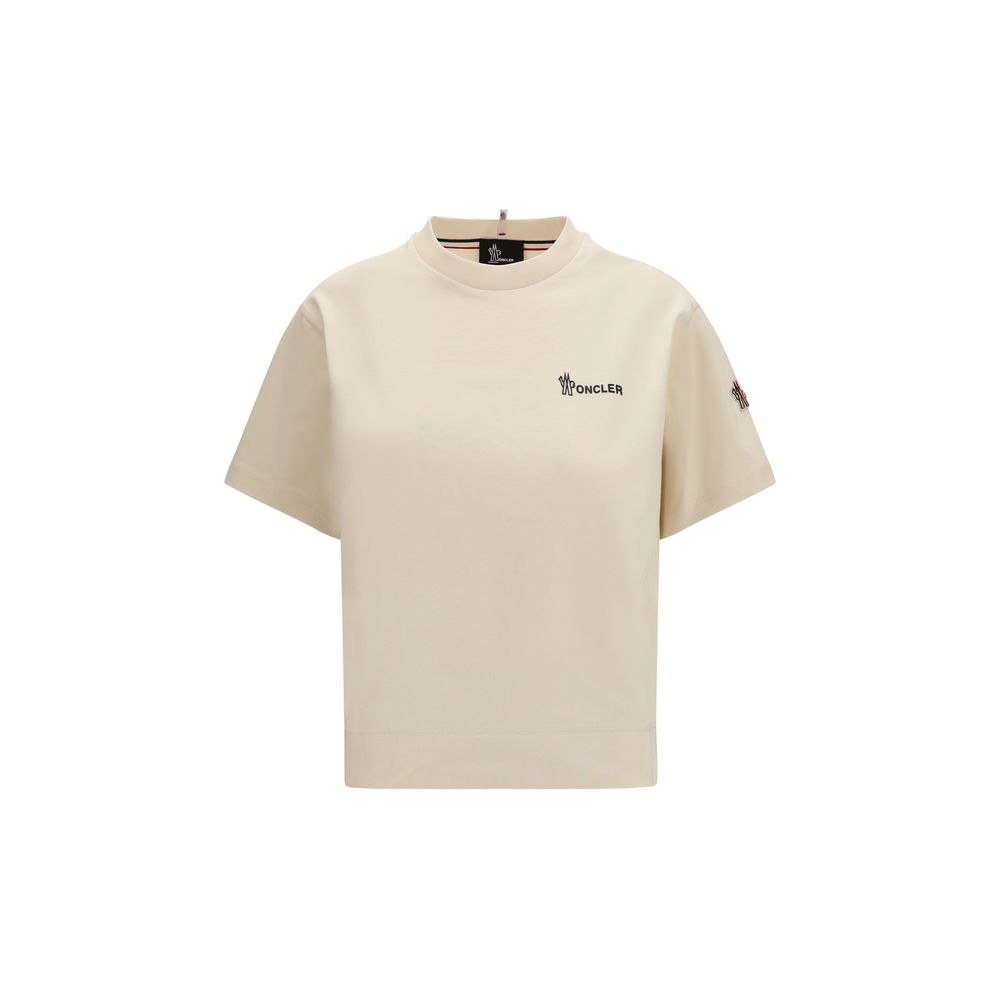 Moncler Grenoble Beige Cotton Sportswear T-Shirt for Women