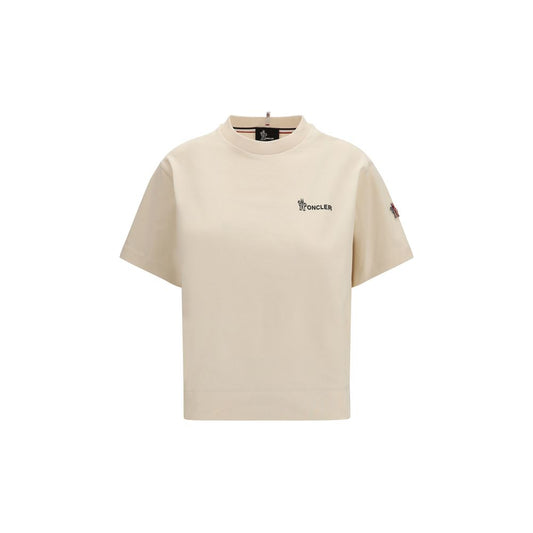 Moncler Grenoble Beige Cotton Sportswear T-Shirt for Women