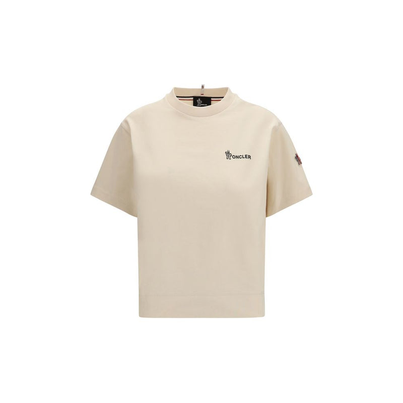 Moncler Grenoble Beige Cotton Sportswear T-Shirt for Women