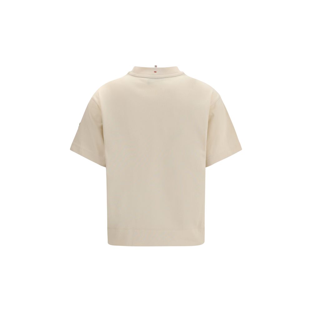 Moncler Grenoble Beige Cotton Sportswear T-Shirt for Women
