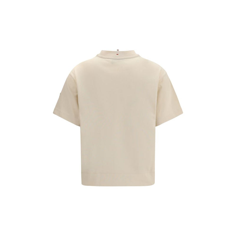 Moncler Grenoble Beige Cotton Sportswear T-Shirt for Women