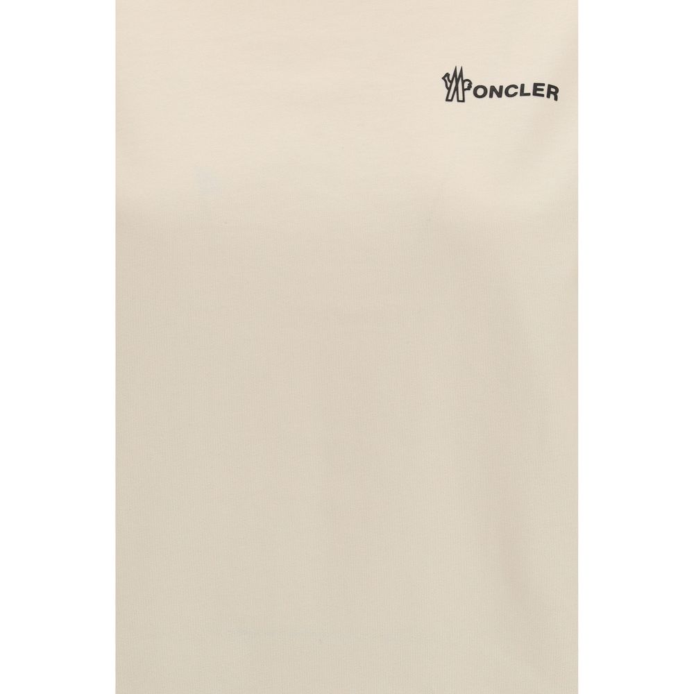 Moncler Grenoble Beige Cotton Sportswear T-Shirt for Women